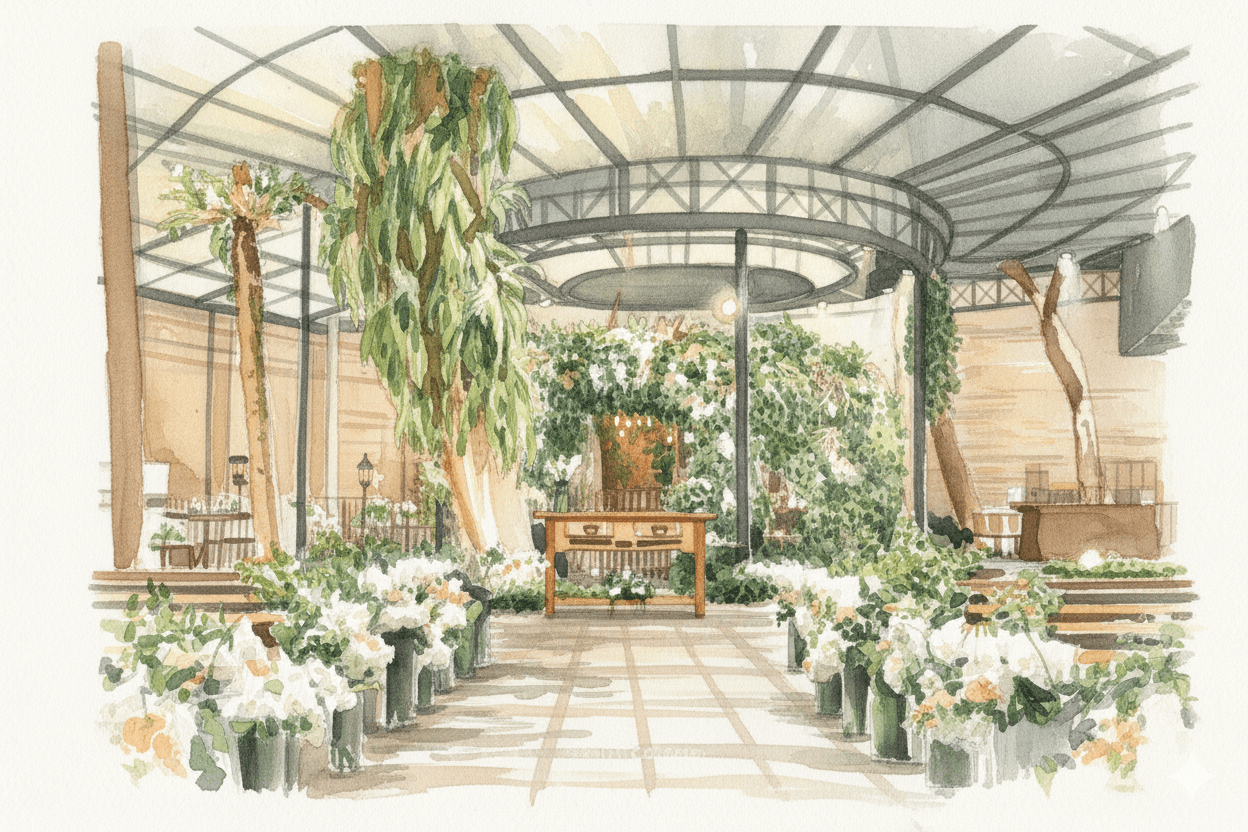 Aquarela Sitio São Jorge Jardim secreto